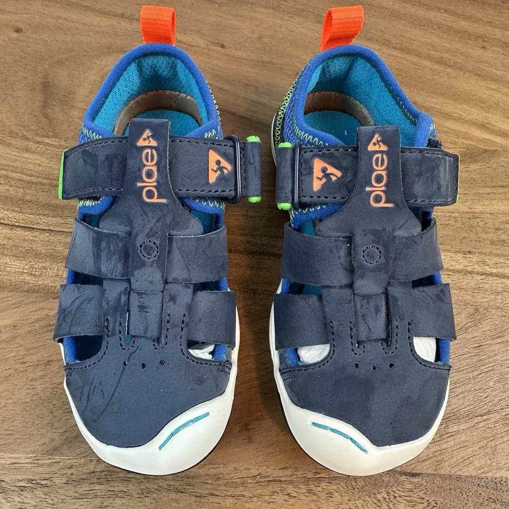 New NIB Little Kids Plae Sam 2.0 Navy Athletic Casual Sandals Shoes Size 8 C